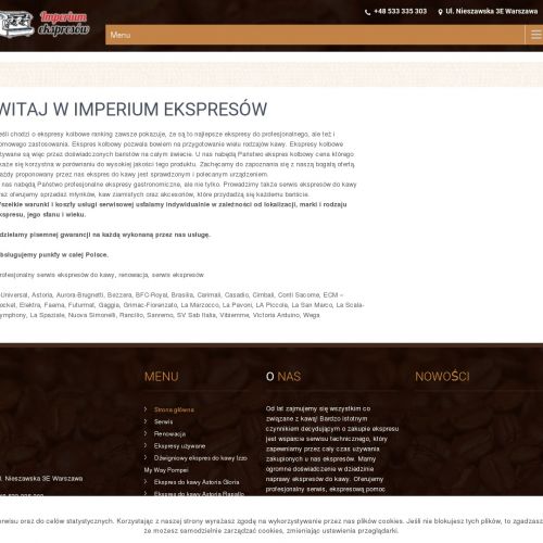 Ekspresy kolbowe Warszawa