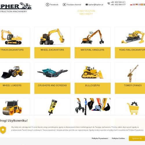 Łyżka skarpowa liebherr w Nowym Sączu