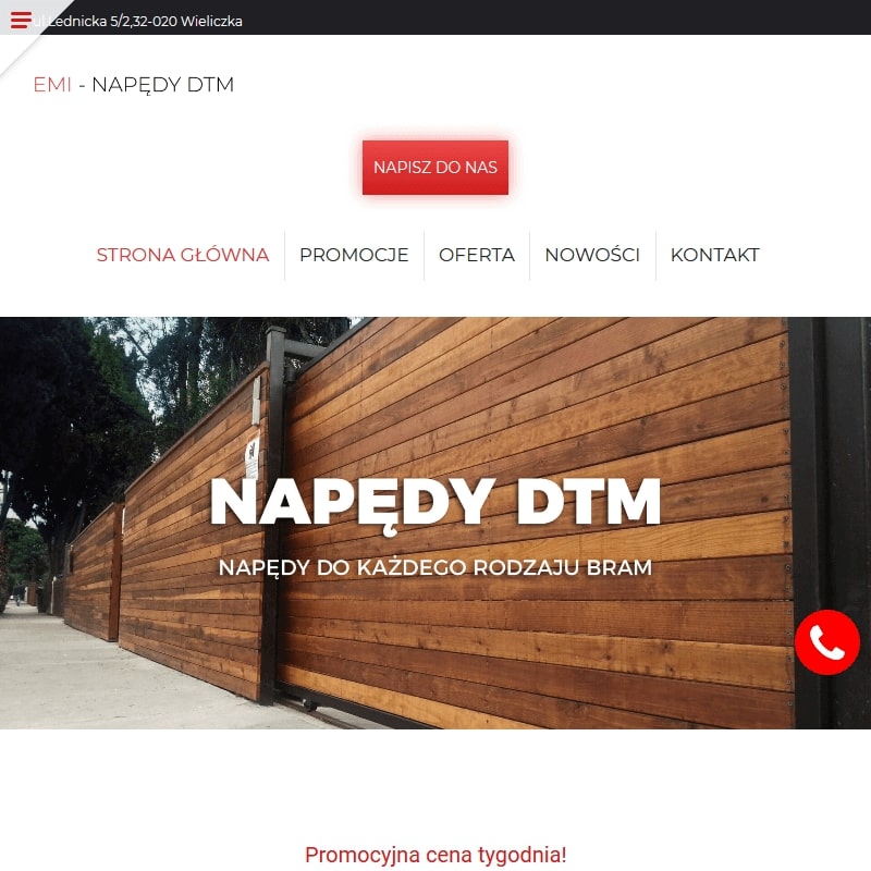 Napęd bramy przesuwnej dtm w Wieliczce