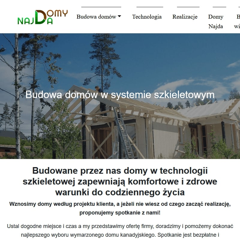 Kanadyjska technologia szkieletowa budowy domu w Szczecinie