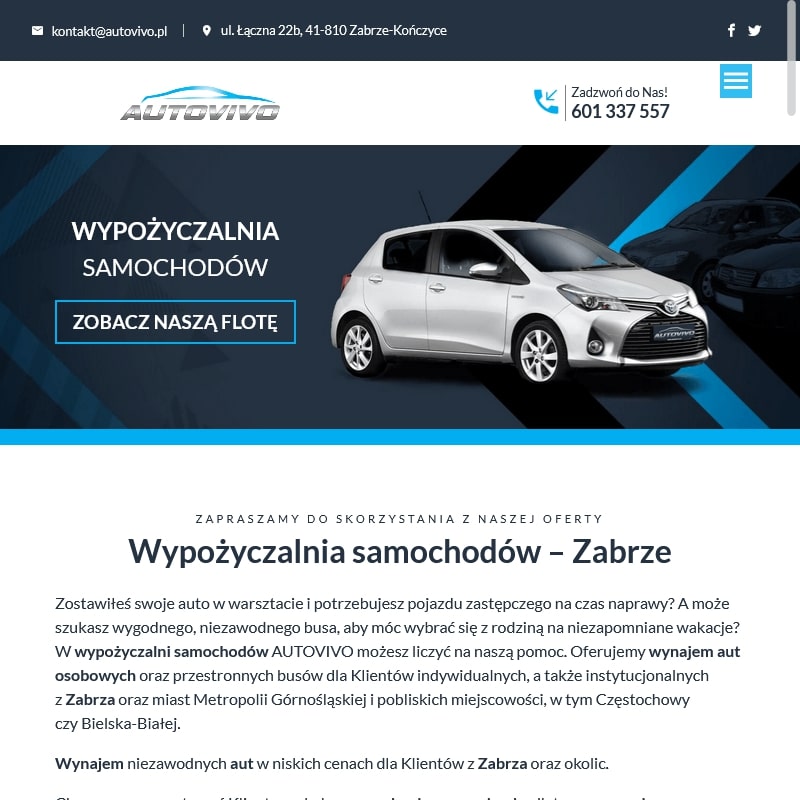 Wynajem samochodów w Gliwicach