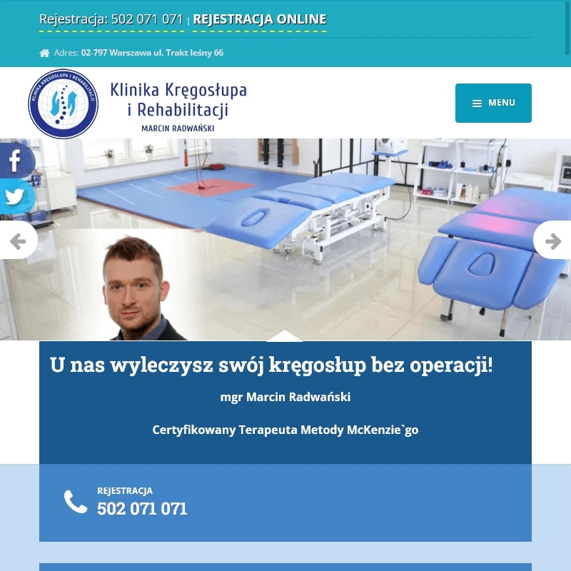 Warszawa - masaż leczniczy kręgosłupa