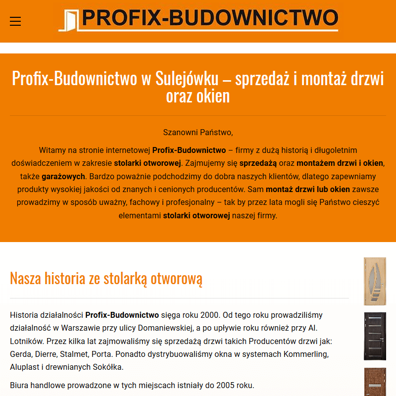 Lewe drzwi wewnętrzne Warszawa