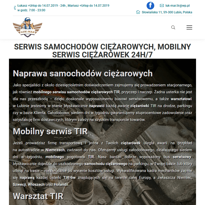Lubin - serwis tir włochy